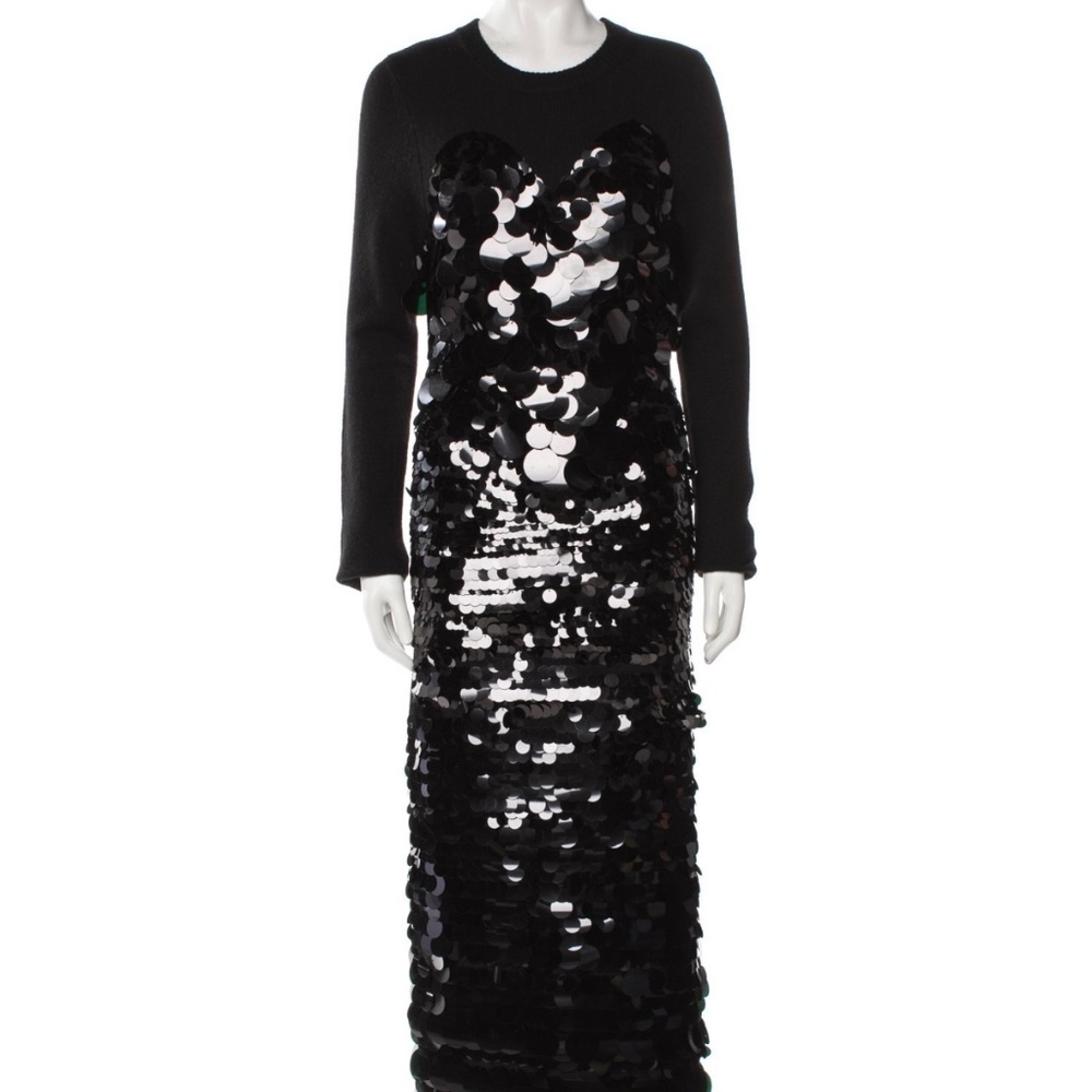 STUNNING ALTUZARRA Black Sequin Dress Size Small NWT